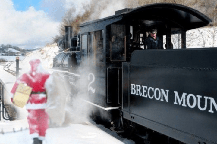 a train covered in snow