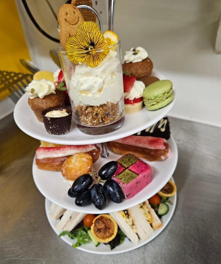a plate of food on a table