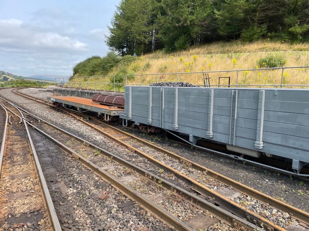 a train on a steel track