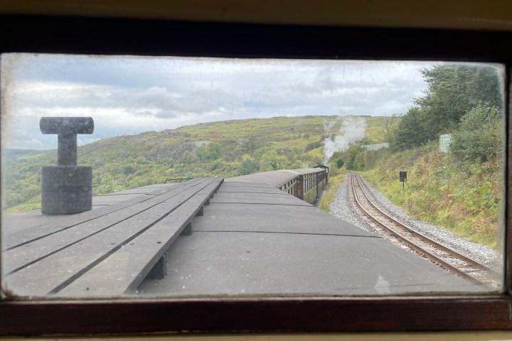 a river running through a window